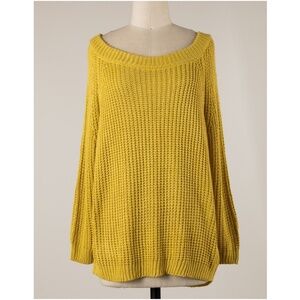 Miracle Wide Round Neck Cable Knit Sweater Top